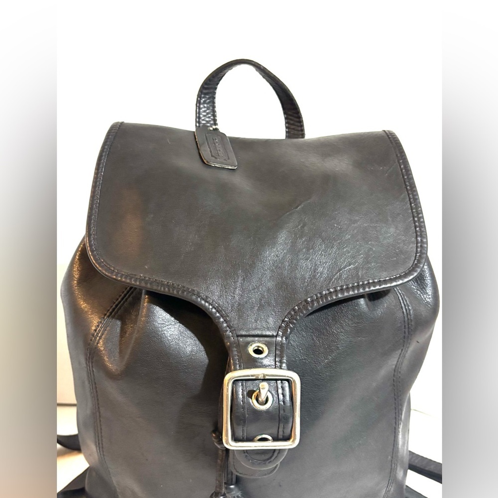 Coach vintage unisex Black Leather Bag - Picture 5 of 10